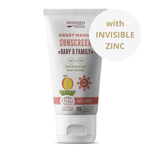 Opaľovacie telové mlieko MANGO Baby & Family SPF 50 WoodenSpoon