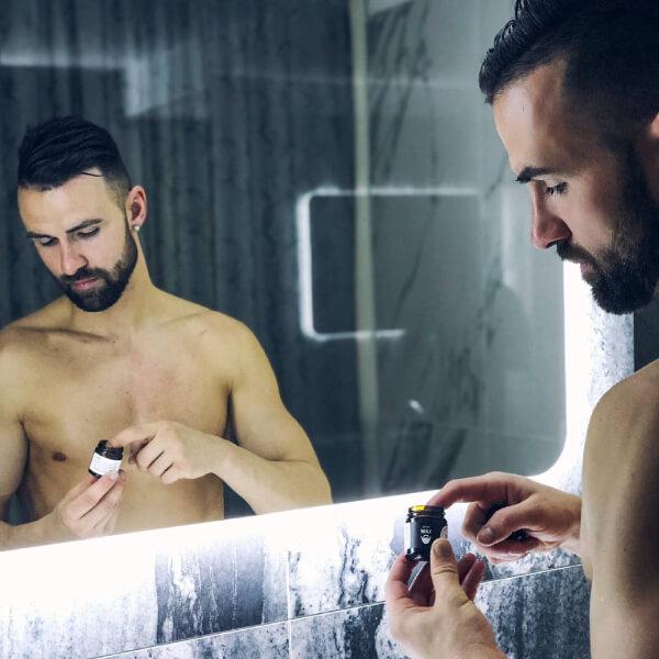 MARK beard wax - vyživujúci vosk na bradu a fúzy s miernou fixáciou MARK scrub Slovensko 